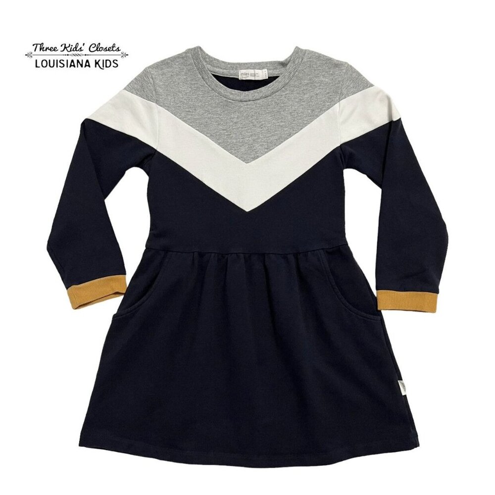 Miles 5Y Navy Sweatshirt Dress